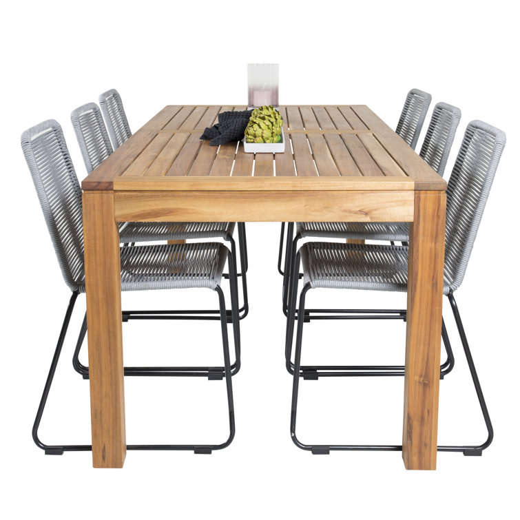 Hykkon Braeden Rectangular 6 Person 200cm Long Dining Set Wayfair.co.uk